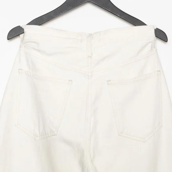 Agolde Criss Cross Upsized Organic Cotton Jean in Paste Off White Ivory - XS 24 - Picture 7 of 16